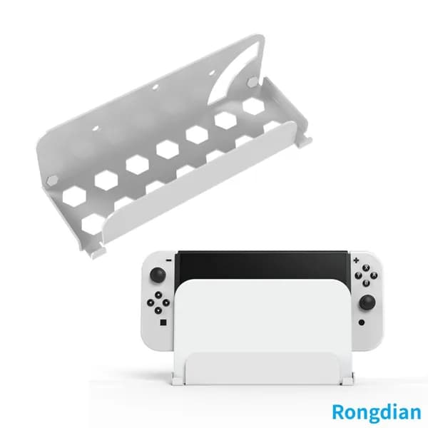 Крепление на стену для Nintendo Switch OLED, белое, с вентиляционными отверстиями