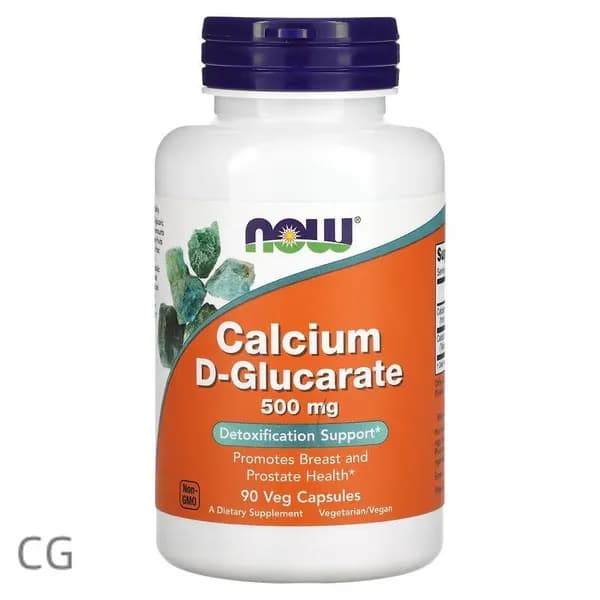Кальций D-глюкарат NOW Foods Calcium D-Glucarate 500 мг 90 растительных капсул