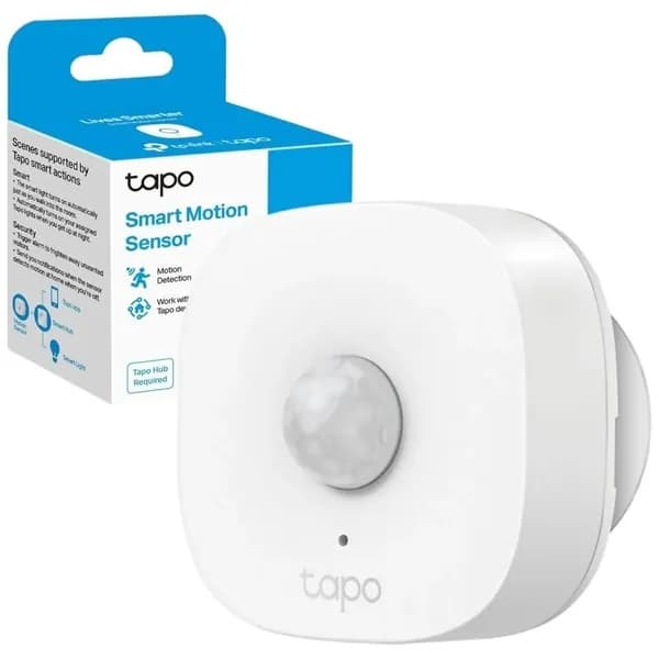 TP-Link Tapo Т100 Датчик движения, широкий диапазон обнаружения, уведомления в реальном времени, интеллектуальные действия (Требуется концентратор Tapo, продается отдельно)