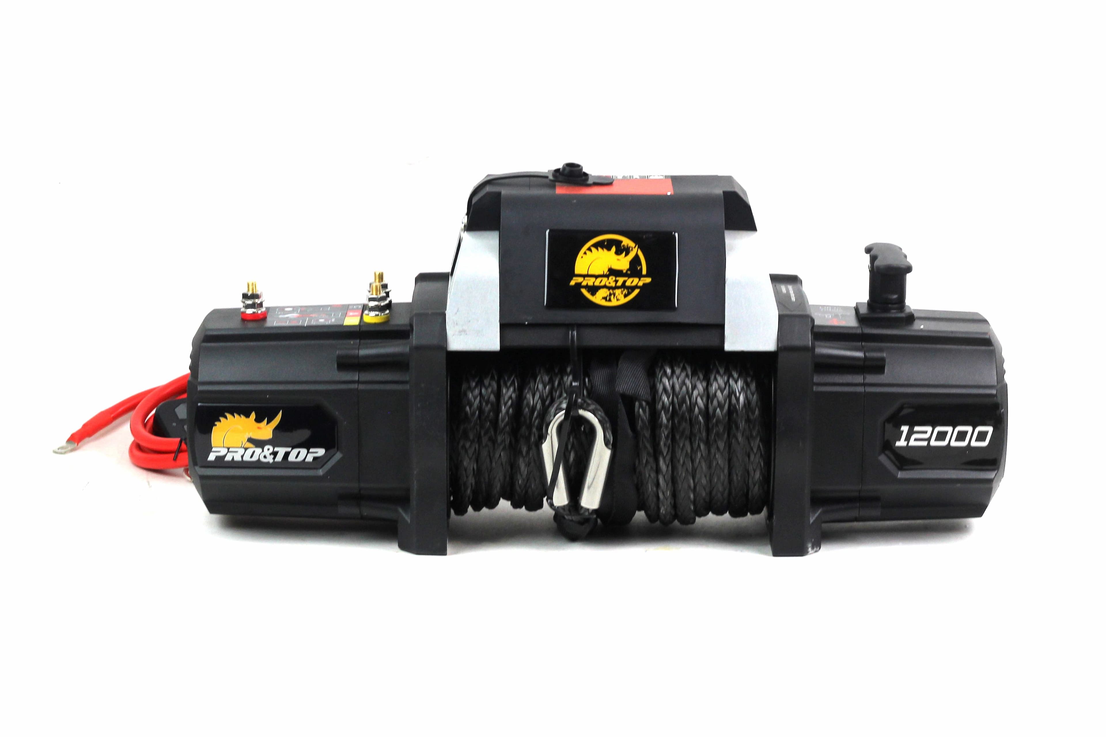 Лебедка электрическая 12V PRO/TOP 12000lbs / 5443 кг с кевларовым тросом