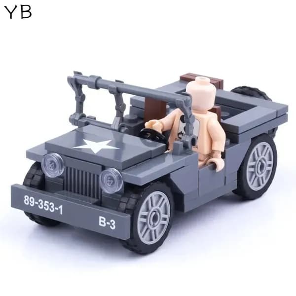 Конструктор "Внедорожник Willis Jeep" 1:35, 280 деталей - Историческая модель полиции из ABS-пластика, коллекционный макет