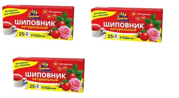 Здоровье Шиповник ,молотый, 27п х 2гр, 3шт