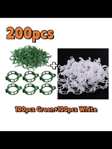 Пластиковые подвязки для растений 100 200 шт. Зеленый, Green