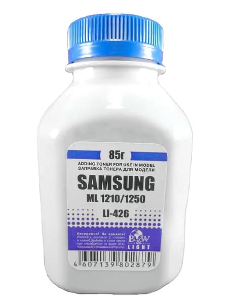 Тонер SAMSUNG ML-1210, 1520, 1610, 40, 60, 1710, 2010, 216x, SCX-4x00, 3x00 (фл. 85г) B&W Light (LI-426) (2 шт)