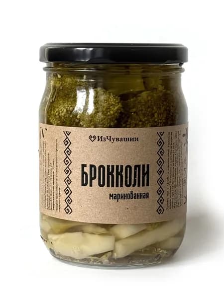 Брокколи маринованная с перцем чили, 500мл, ИзЧувашии