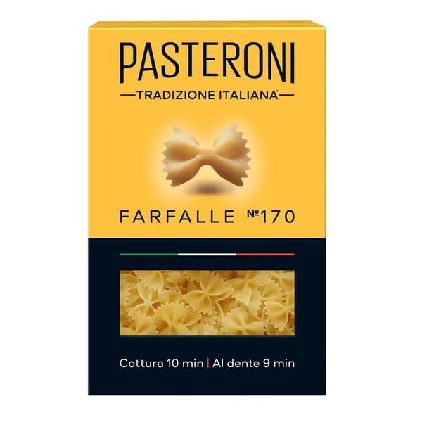 Макаронные изделия паста Pasteroni, ФАРФАЛЛЕ №170, 400 г