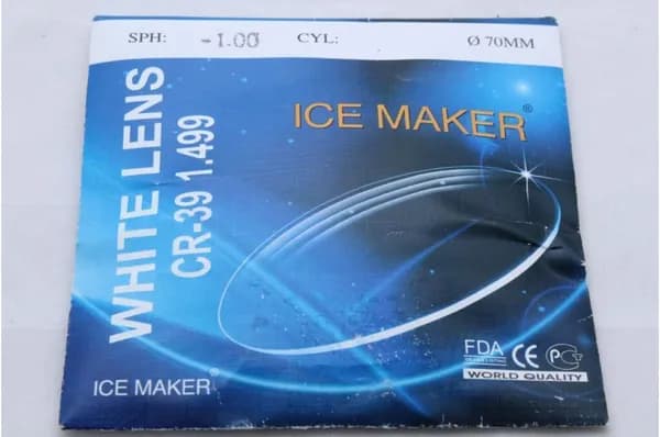 Линза для очков ICE MAKER, index 1.499, d 70, CR-39