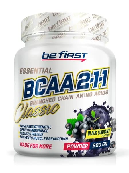 Be First BCAA 2:1:1 classic powder 200 г Чёрная смородина