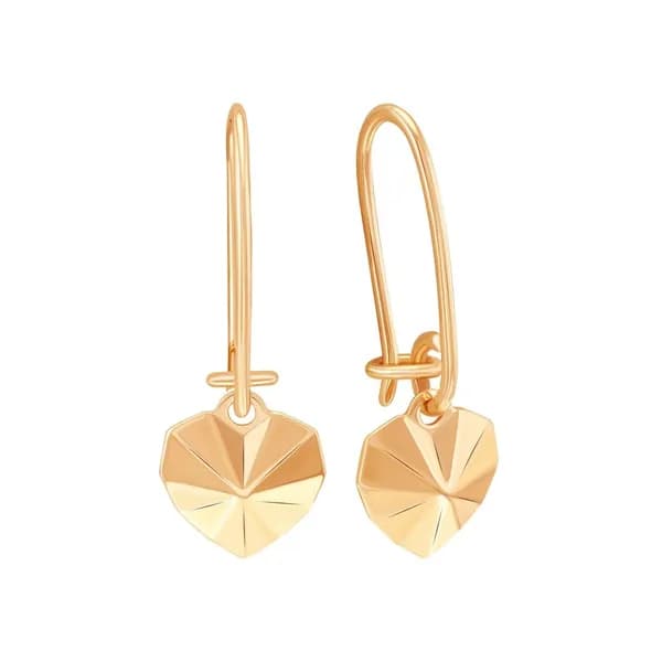 Серьги детские из красного золота 375 пробы 585GOLD