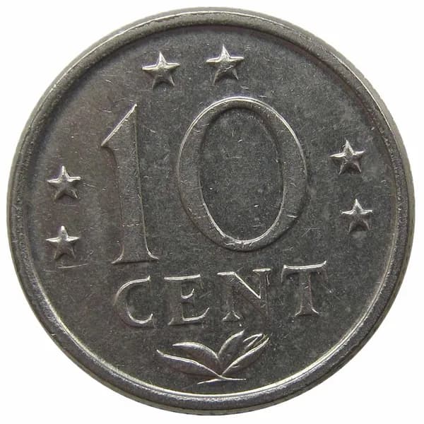Иностранная монета Нидерландских Антилл 10 центов 1971 г.