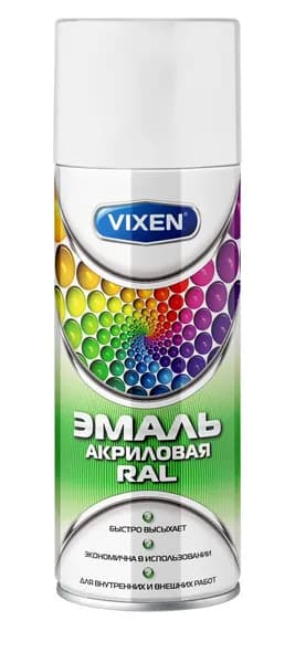 Эмаль ASTROHIM VIXEN VX30903 акриловая RAL, сигнальный белый матовый (RAL 9003)