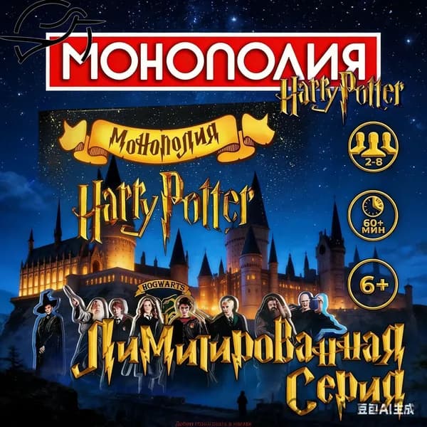Настольные игры Монополия Гарри Поттер. Настольная игра для детей и взрослых для компании, вечеринки, на день
