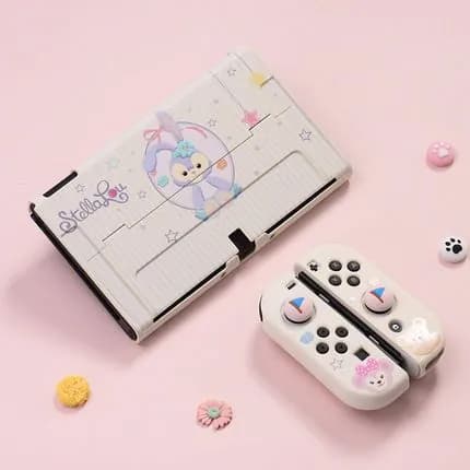 Защитный жесткий чехол для Nintendo OLED/Switch с встроенной подставкой защитное покрытие для консоли с поддержкой под просмотр