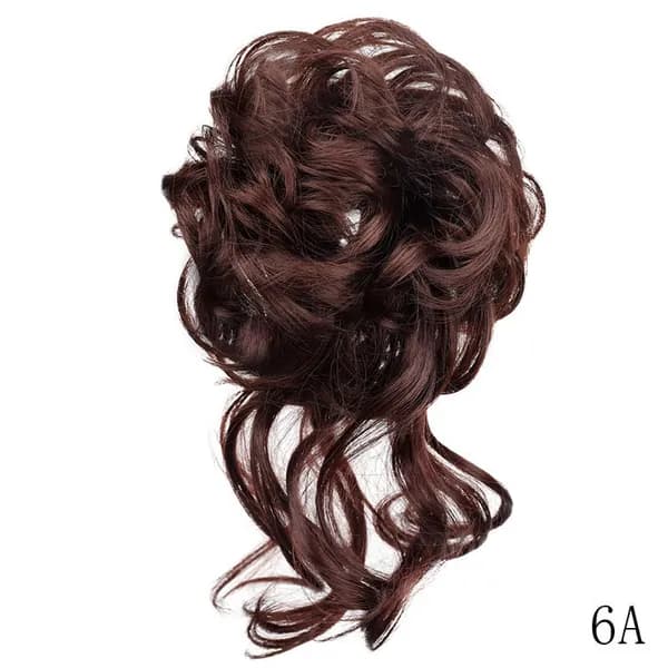 Кудрявый пучок вьющихся волос Tousled Updo Эластичная лента для волос Scrunchie
