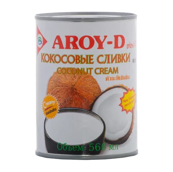 Сливки кокосовые 20-22%, Aroy-D, 560 мл, Таиланд
