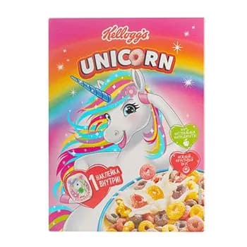 Завтрак готовый Unicorn Радужные колечки с фруктовым вкусом, Kellogg's, 195 г, Россия -1 шт.