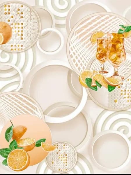 Обои для кухни моющиеся 53 см