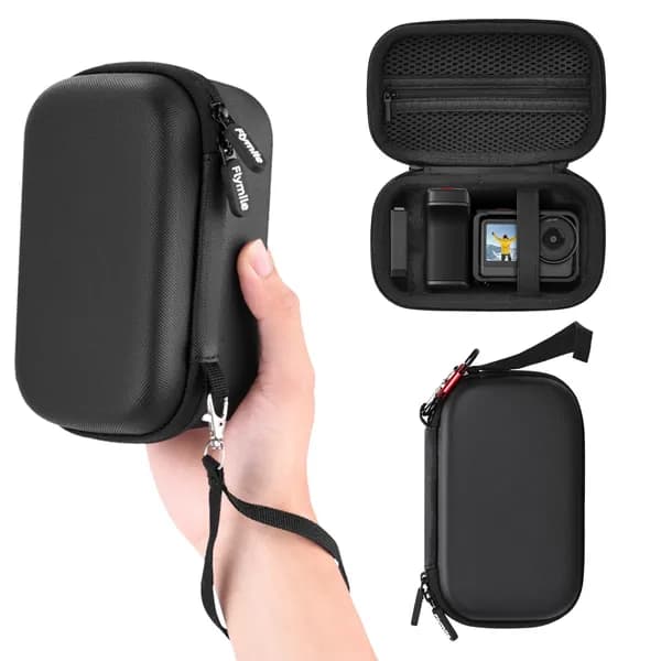 Чехол для DJI Action 6/5/4 с Bluetooth-пультом, черный, из ПУ и ЭВА