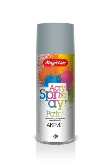 Краска автомобильная MagicLine 080 серебряно-серая 265г/450мл RAL 7031 аэрозоль