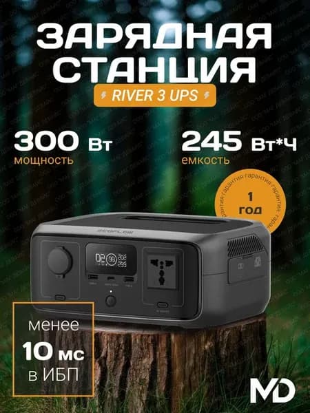 Портативная зарядная станция EcoFlow RIVER 3 UPS