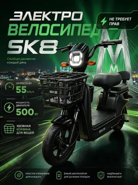 Электровелосипед для всей семьи R16 черный