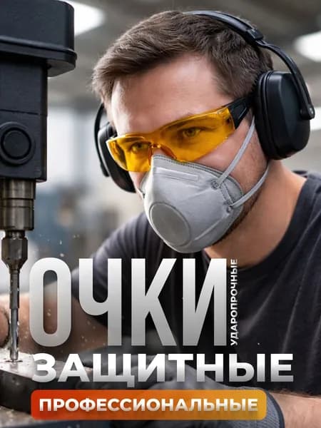 Очки защитные желтые с черной душкой