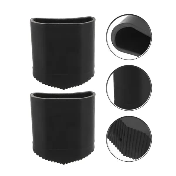 Комплект из 4 резиновых антискользящих накладок для ножек лестницы, черные для защиты пола