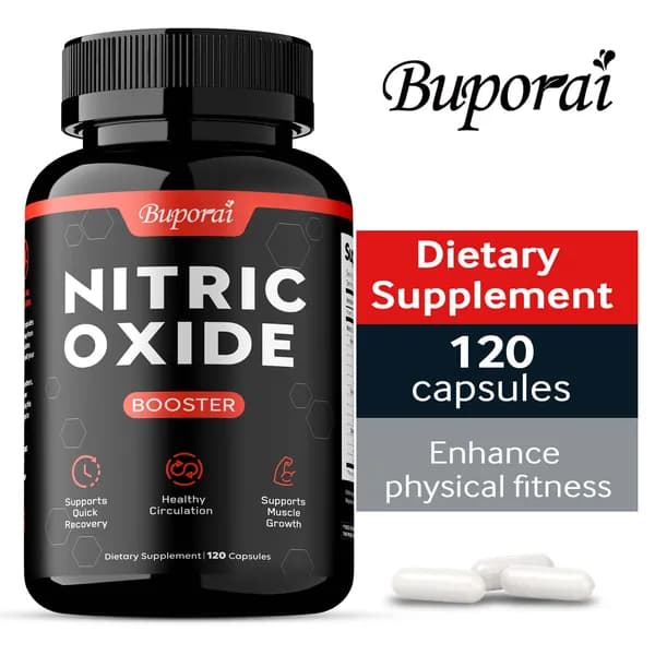 Биологически активная добавка Buporai Nitric Oxide Booster разработана для поддержания кровообращения, роста мышц и быстрого восстановления после тренировок.