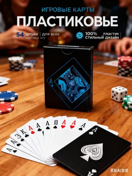 Карты игральные пластиковые, колода карт 54 Best Seller