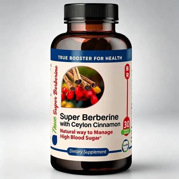 TrueMed Super Berberine Цейлонская корица Дигидроберберин, 4250 мг, 30 капсул