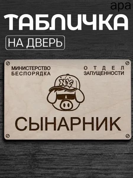 Табличка на дверь детской комнаты Сынарник