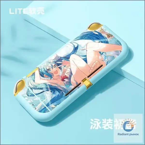 Защитный чехол полуобъемный для Nintendo Switch Lite: тематический дизайн с Chiikawa (Чикава) из аниме Chiikawa