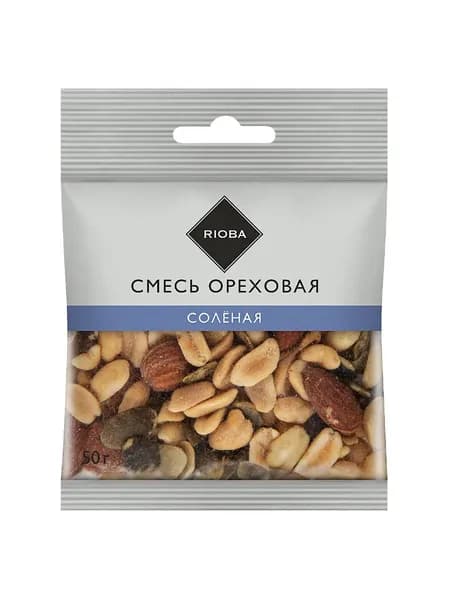 RIOBA Смесь ореховая соленая, 50г x 1 шт