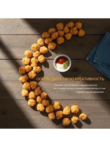 продается 10 кусочков попкорна с имитацией курицы