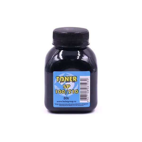 Тонер БУЛАТ Ricoh Aficio SP 100, SP 210, SP 212 (Чёрный, банка 80 г)