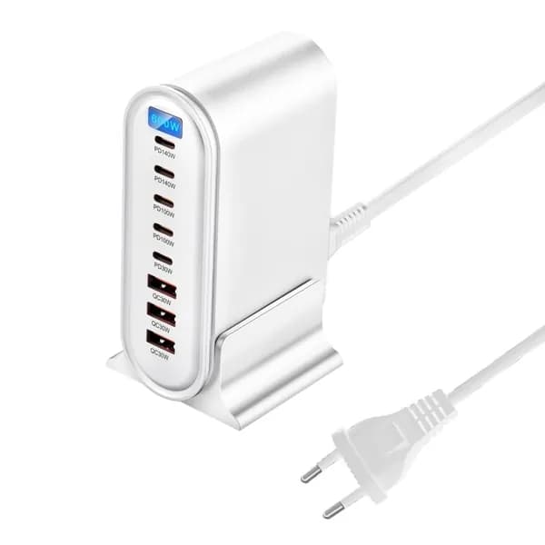 600W Зарядное устройство USB C 8 портов PD140W