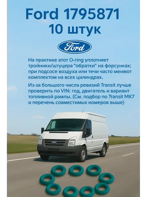 Уплотнительное кольцо форсунки Форд Транзит-1795871