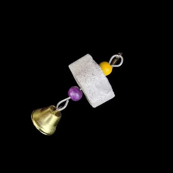 Игрушка-жевалка из вулканического камня, минеральный камень для попугаев, поддержка здоровья клюва и организма
