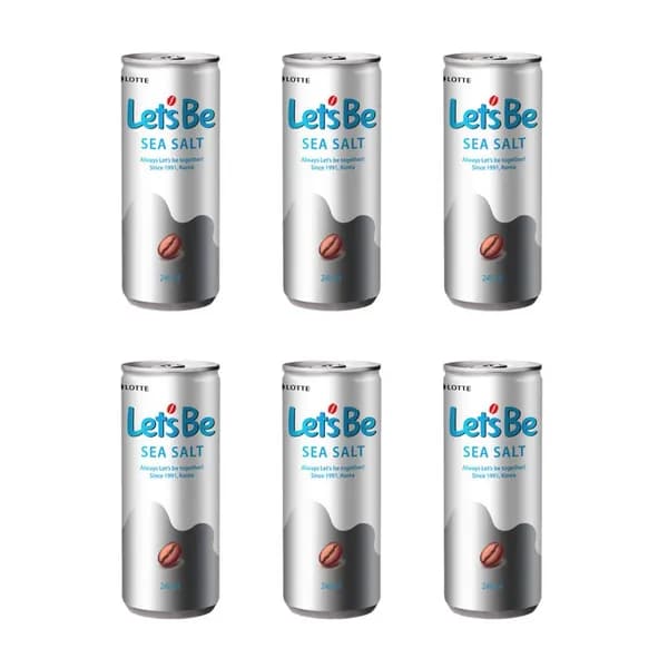 Lotte Let's Be/ Кофейный напиток Морская соль, 240 мл, 6 шт