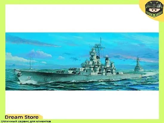 Trumpeter 05701 1/700 Американский BB-61 Айова 1984 Модель сборки судна