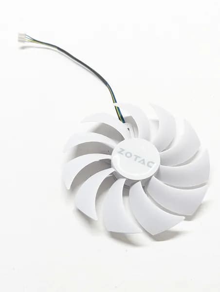 Вентилятор 100 mm ПРАВЫЙ для видеокарт ZOTAC GAMING RTX 3060, 3060Ti, 3070 AMP Twin Edge White Edition