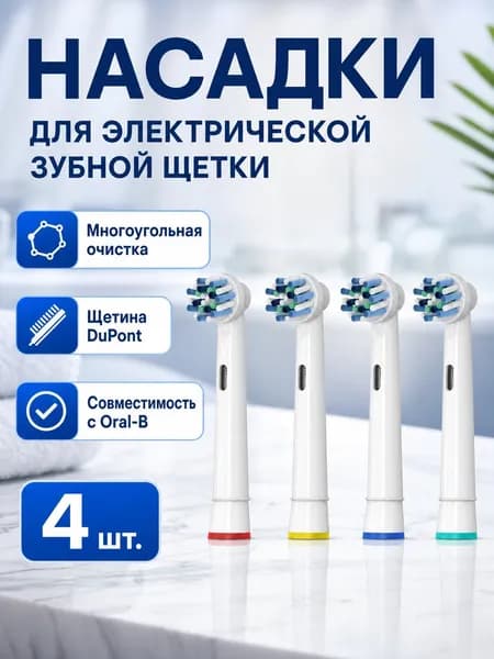 EB-50A, насадка для электрической зубной щетки, 4 шт