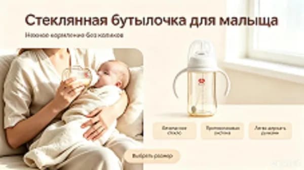 Бутылочка для хранения грудного молока с широким горлышком, 180 мл, розовая, из пищевого ПП