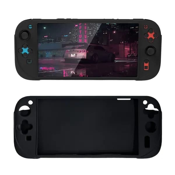 Силиконовый чехол для Nintendo Switch 2 чёрный с полной защитой