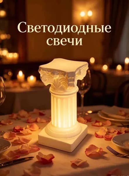 Светодиодные свечи, Хрустальные свечи, атмосфера