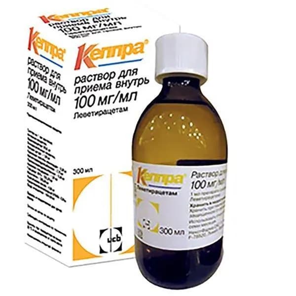 Кеппра раствор для приема внутрь 100мг/мл 300мл+Шприц мерный