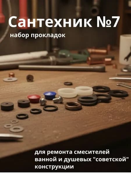 Ремонтный набор прокладок №7 для "Советских" смесителей в ванных и душевых