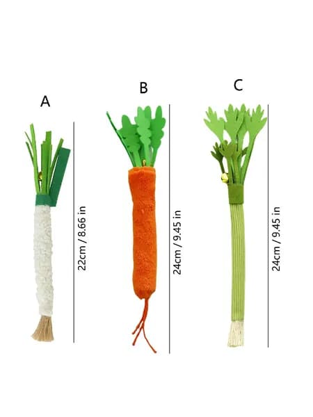(1шт) Игрушка-имитатор лука-шалота, моркови и сельдерея-celery