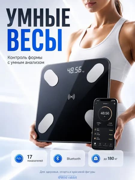 Напольные весы, нагрузка 180 кг, точность 50 г