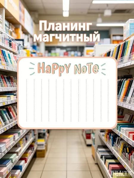 Магнитный стираемый календарь-планнер для холодильника с доской для заметок, 1 шт